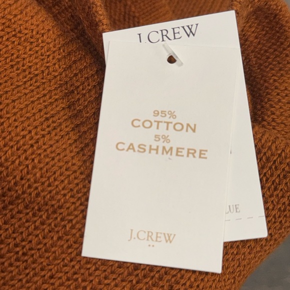 J.Crew Rust Orange Shawl, cotton & cashmere NWT - Picture 4 of 5